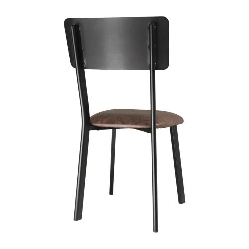 Bolero Metal & PU Side Chair Vintage Mocha (Pack 4)