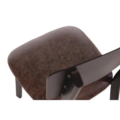 Bolero Metal & PU Side Chair Vintage Mocha (Pack 4)