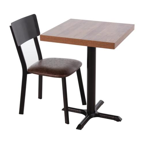 Bolero Metal & PU Side Chair Vintage Mocha (Pack 4)