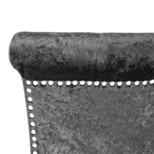 Bolero Crushed Velvet Dining Chair Black (Pack 2)