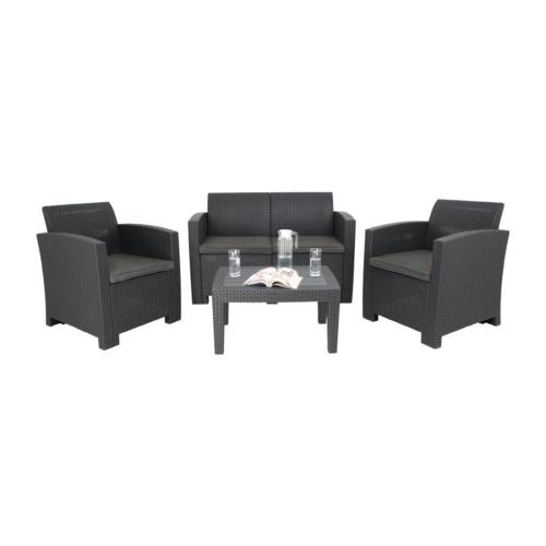 Bolero PP Wicker Armchair & Table Set