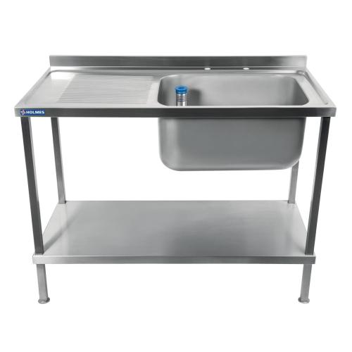 Vogue Sink Single R/H Bowl Single L/H Drainer Welded - 1200x900x600mm (Direct)