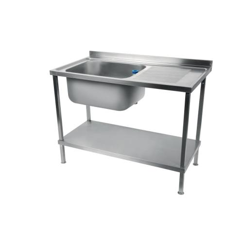 Vogue Sink Single L/H Bowl Single R/H Drainer Welded - 1200x900x600mm (Direct)