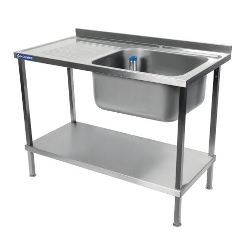 Vogue Sink Single R/H Bowl Single L/H Drainer Welded - 1200x900x700mm (Direct)
