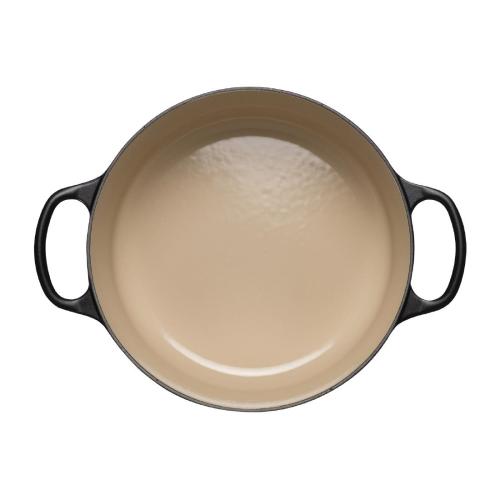Le Creuset Cast Iron Round Casserole Satin Black - 20cm 2.4Ltr