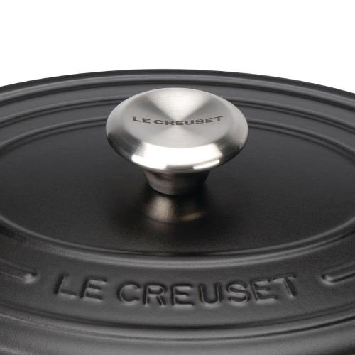 Le Creuset Cast Iron Oval Casserole Satin Black - 27cm 4.1Ltr