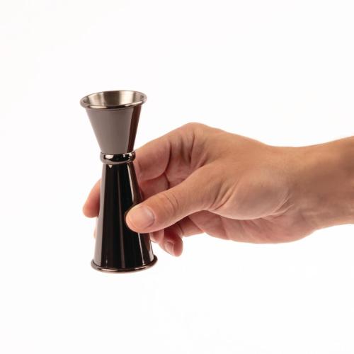 Olympia Barware Gunmetal Banded Jigger - 25/50ml 0.84/1.69fl oz