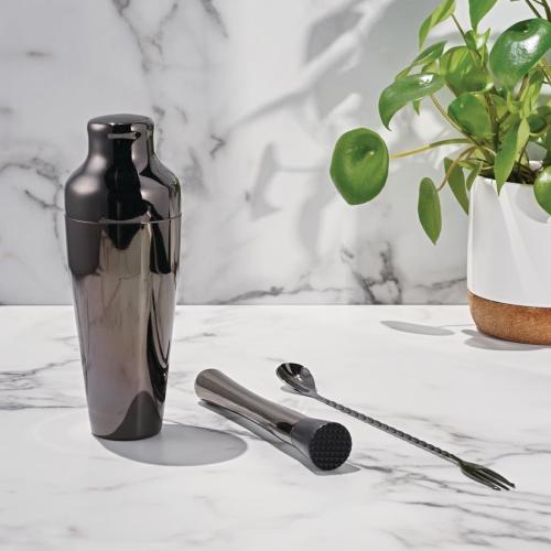 Olympia Gunmetal Barware Mixing Spoon with Fork