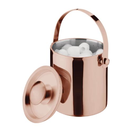 Olympia Barware Copper Ice Bucket Double Wall with Lid - 1Ltr 33.8fl oz