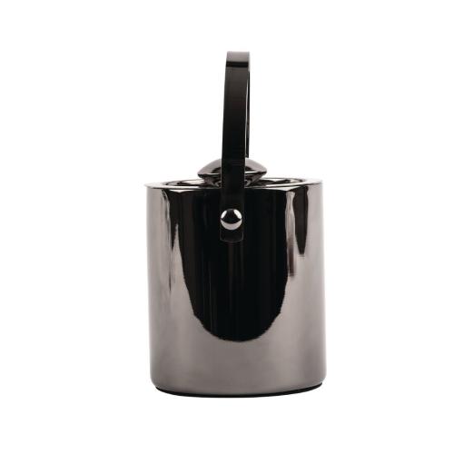 Olympia Barware Gunmetal Ice Bucket Double Wall with Lid - 1Ltr 33.8fl oz
