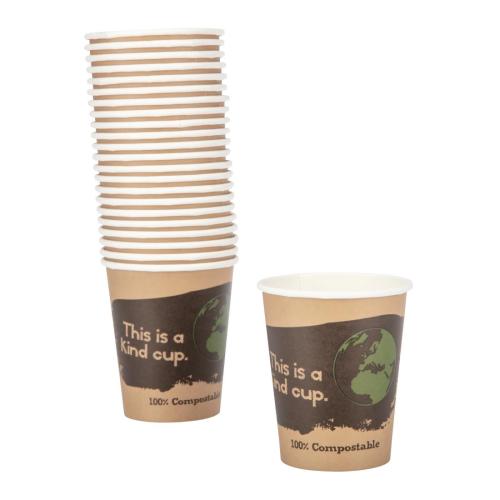 Fiesta Compostable Hot Cup Single Wall 'Kind' - 8oz (Sleeve 50)