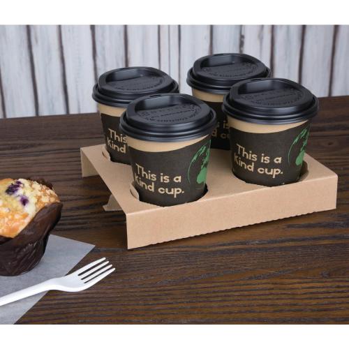 EDLP Fiesta Compostable Hot Cup Single Wall 'Kind' - 12oz (Box 1000)