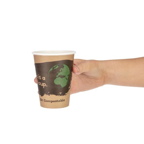 Fiesta Compostable Hot Cup Single Wall 'Kind' - 12oz (Sleeve 50)