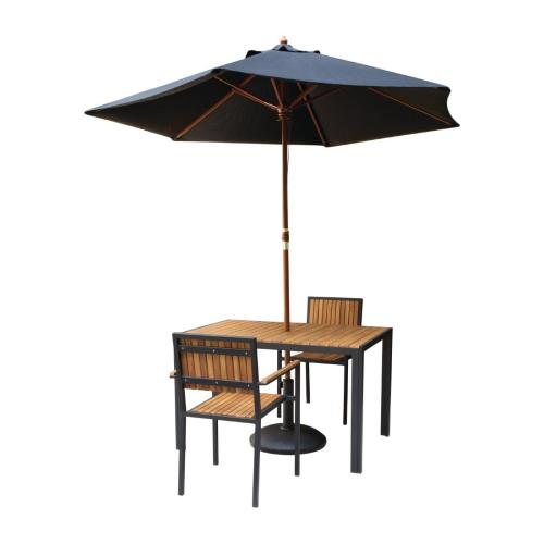 Bolero Steel & Acacia Arm Chair (Pack 4)