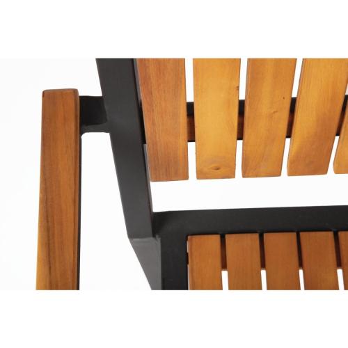Bolero Steel & Acacia Arm Chair (Pack 4)