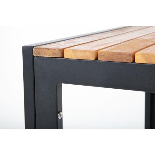 Bolero Steel & Acacia Square Table - 800mm