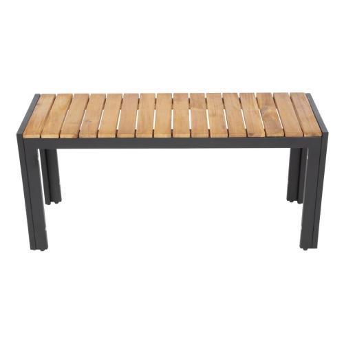 Bolero Steel & Acacia Bench - 1000x350mm (Pack 2)  FSC 100%