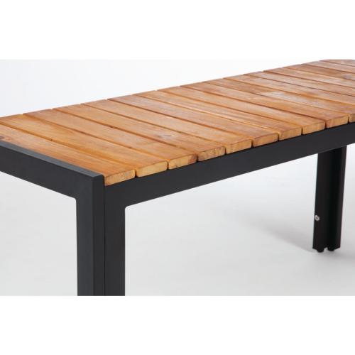Bolero Steel & Acacia Bench - 1000x350mm (Pack 2)  FSC 100%