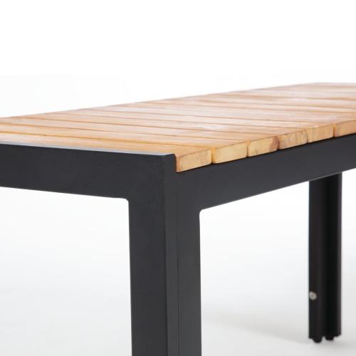 Bolero Steel & Acacia Bench - 1000x350mm (Pack 2)  FSC 100%