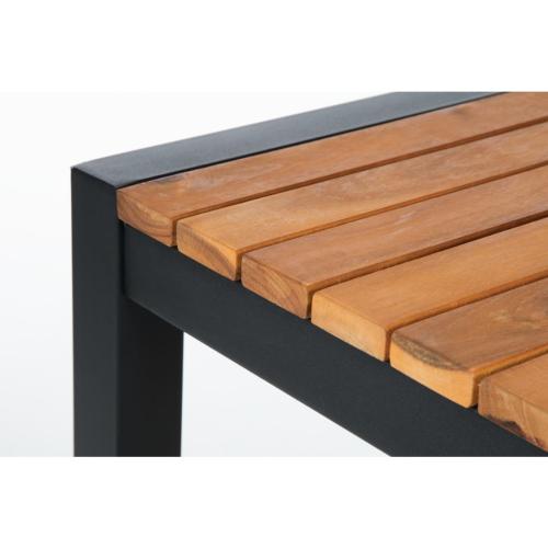 Bolero Steel & Acacia Square Bar Table - 600mm  FSC 100%