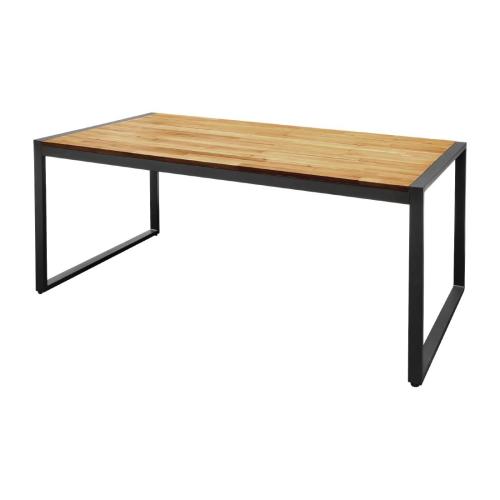 Bolero Steel & Acacia Industrial Table - 1800x900mm)