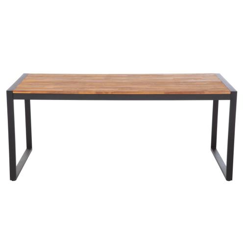 Bolero Steel & Acacia Industrial Table - 1800x900mm)