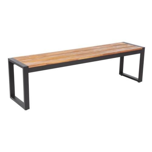 Bolero Steel & Acacia Industrial Bench 1600x380mm (Pack 2)