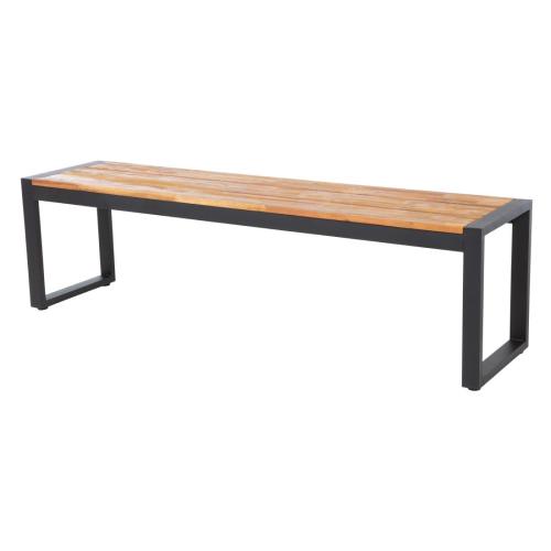 Bolero Steel & Acacia Industrial Bench 1600x380mm (Pack 2)