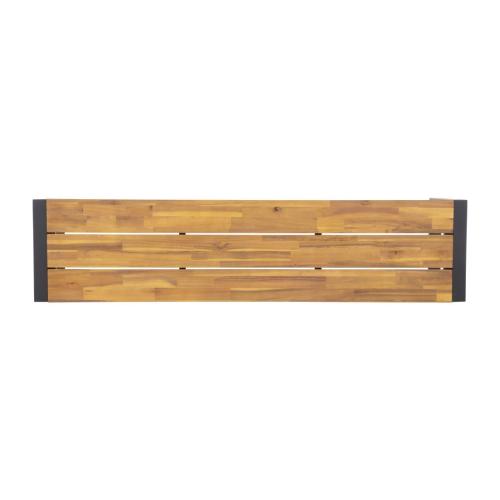 Bolero Steel & Acacia Industrial Bench 1600x380mm (Pack 2)