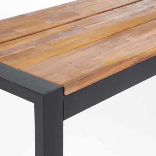 Bolero Steel & Acacia Industrial Bench 1600x380mm (Pack 2)