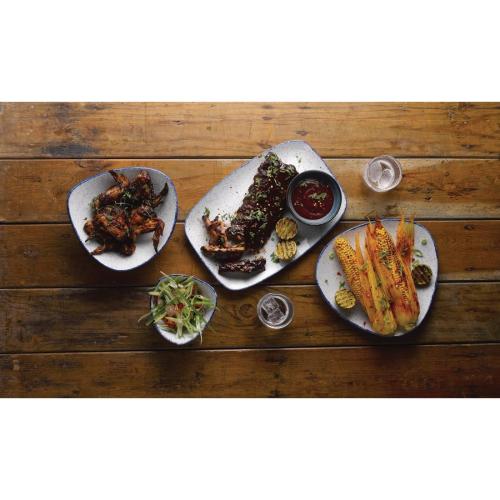 Churchill Stonecast Hints Blueberry Indigo Lotus Plate 9" (Box 12) (Direct)