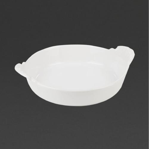 Revol French Classics Round Eared Dish Fluted White 250ml (Box 4) (B2B)