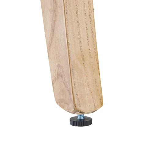 Bolero Chiswick Button Dining Chair Tan Leather with Natural Oak (Pack 2)