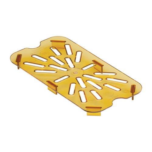 Cambro High Heat Polycarbonate Drain Plate - GN 1/4