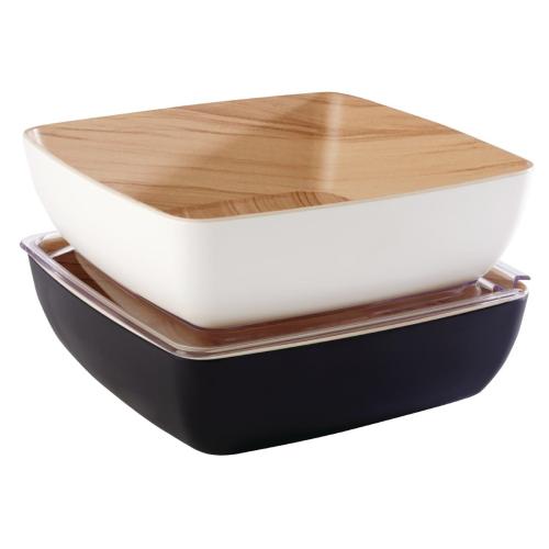 APS Frida Bowl 165x165x55 Wood/White (B2B)
