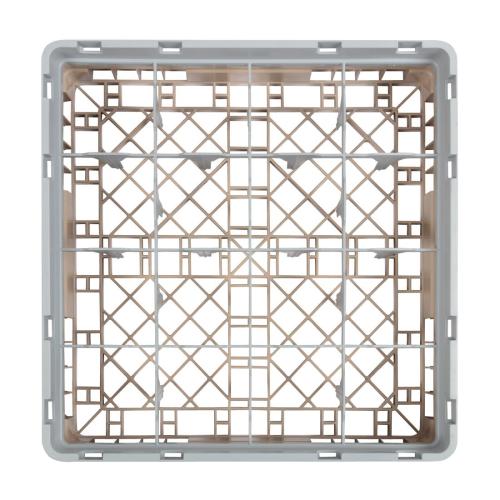 Cambro Camrack 16 Compartment Glass Rack Beige - Max Height 92mm (B2B)