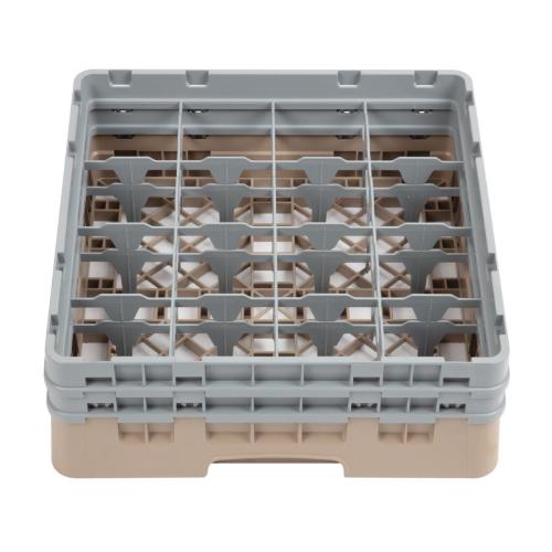 Cambro Camrack 16 Compartment Glass Rack Beige - Max Height 133mm (B2B)