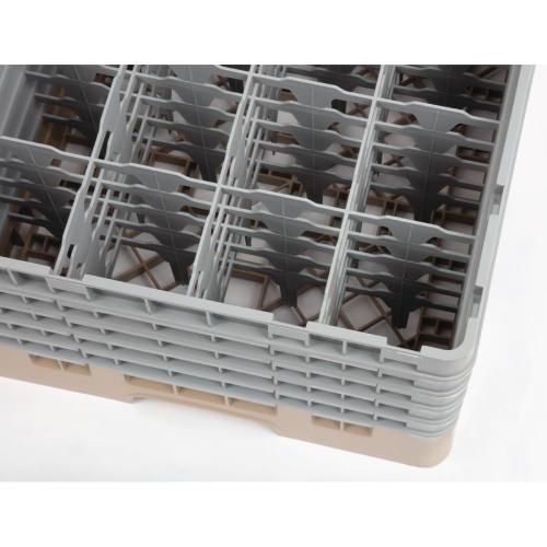 Cambro Camrack 16 Compartment Glass Rack Beige - Max Height 257mm (B2B)