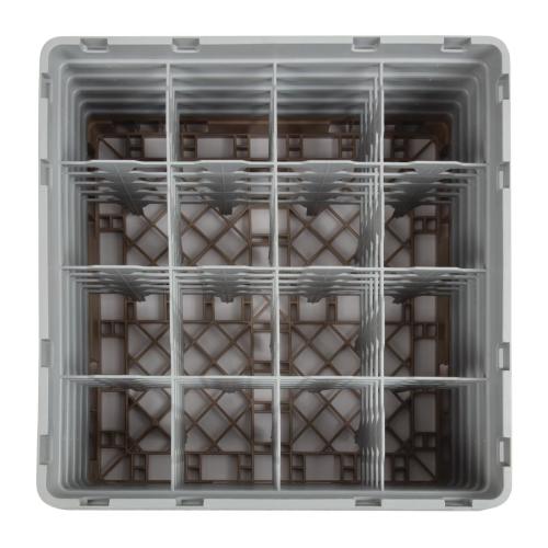 Cambro Camrack 16 Compartment Glass Rack Beige - Max Height 257mm (B2B)