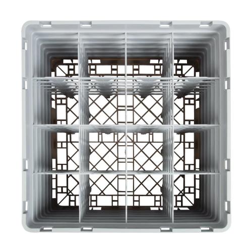 Cambro Camrack 16 Compartment Glass Rack Beige - Max Height 298mm