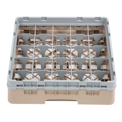 Cambro Camrack 25 Compartment Glass Rack Beige - Max Height 92mm (B2B)