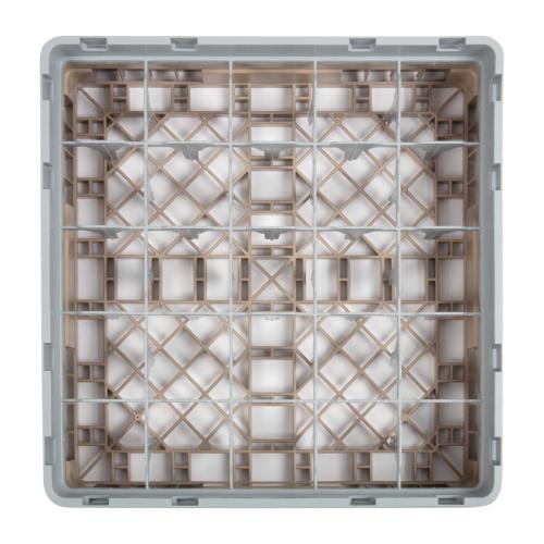 Cambro Camrack 25 Compartment Glass Rack Beige - Max Height 92mm (B2B)