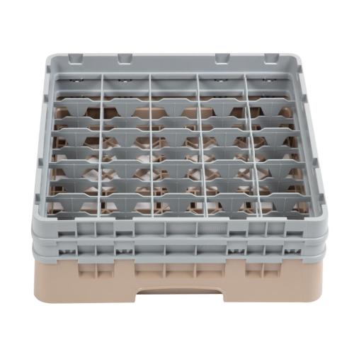 Cambro Camrack 25 Compartment Glass Rack Beige - Max Height 133mm (B2B)