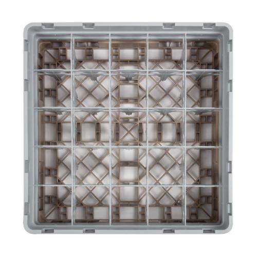 Cambro Camrack 25 Compartment Glass Rack Beige - Max Height 133mm (B2B)
