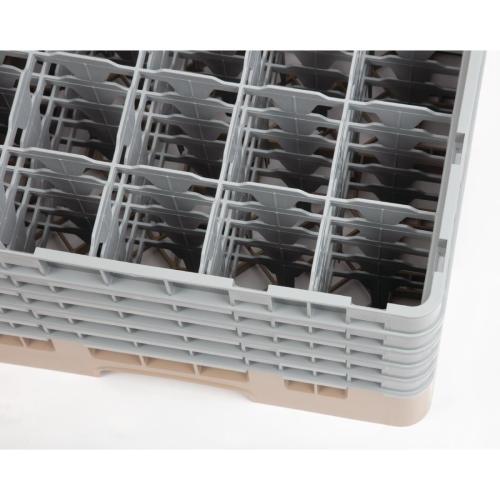 Cambro Camrack 25 Compartment Glass Rack Beige - Max Height 257mm (B2B)