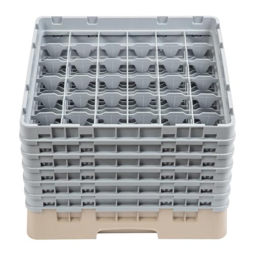 Cambro Camrack Beige 36 Compartments Max Glass - Height 298mm