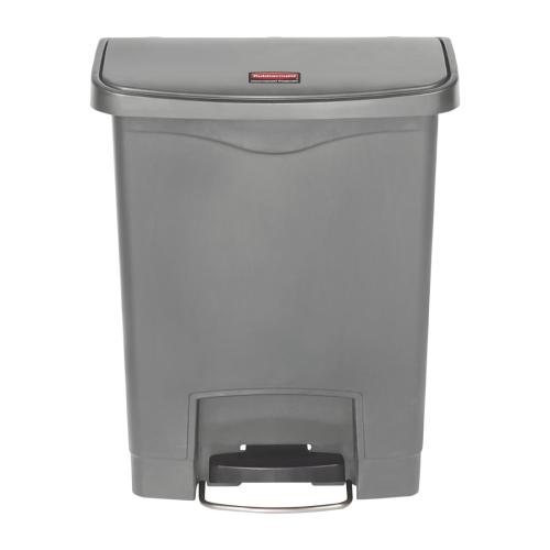 Rubbermaid Slim Jim Container 30L Resin Front Step -On Grey