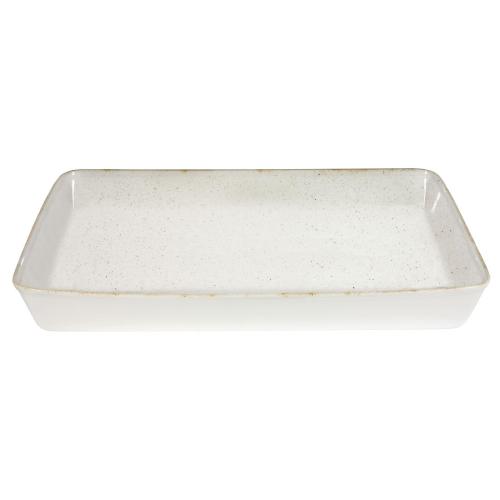 Churchill Stonecast Hints Barley White Rect Baking Tray21x13x2.5"(Box 2)(Direct)