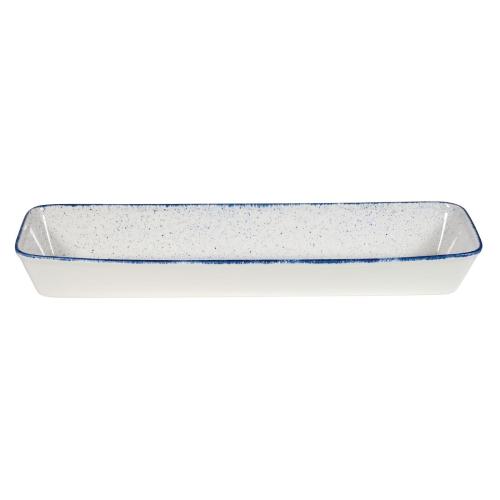 Churchill Stonecast Hints Indigo Rectangle Baking Dish 21x6.5x2.5(Box 2)(Direct)