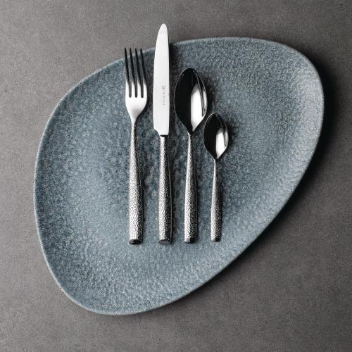 Churchill Raku Topaz Blue Triangle Chefs Plate 14x9 3/4" (Box 6) (Direct)